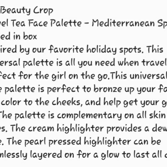 The Beauty Crop Med Spring Travel Tea NIB - Picture 5 of 5